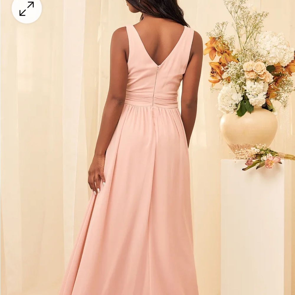 2x lulus blush dress with slit